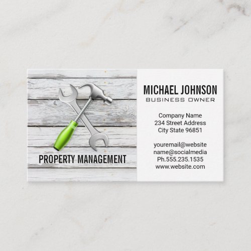 Construction Tools Supplies  Hardware Carpentry Business Card