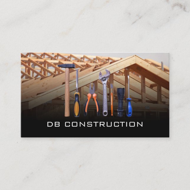 Construction Tools | Work Site Business Card (Front)