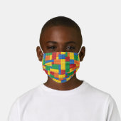 Construction Toy Building Blocks Pattern Kids' Cloth Face Mask (Worn)