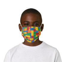 Construction Toy Building Blocks Pattern Kids' Cloth Face Mask