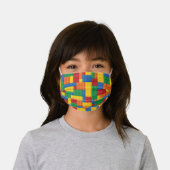 Construction Toy Building Blocks Pattern Kids' Cloth Face Mask (Worn)