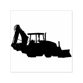 Construction tractor self-inking stamp