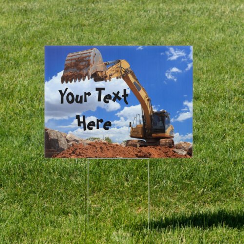 Construction Tractor Sign