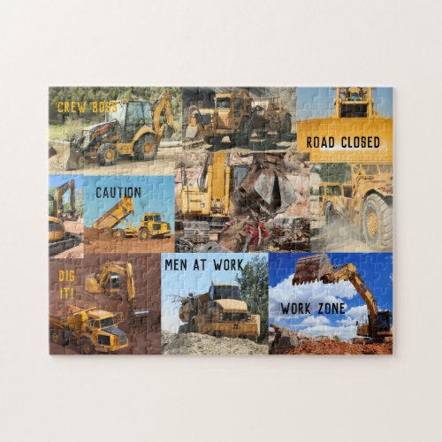 Construction Tractors collage Jigsaw Puzzle