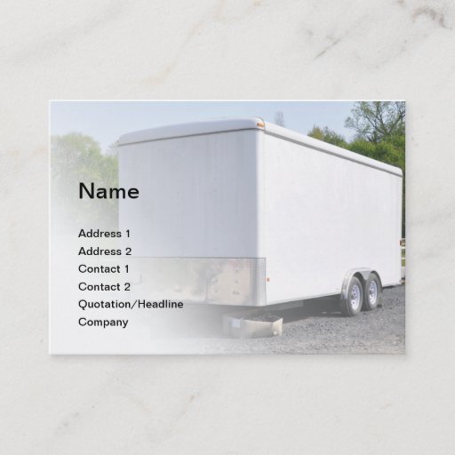 Customizable construction trailer business card templates