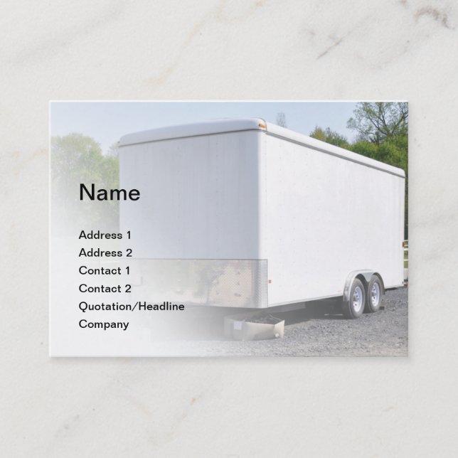 construction trailer business card (Front)