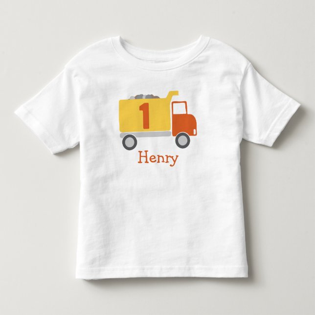 Construction Truck 1st Birthday Party Shirt (Front)