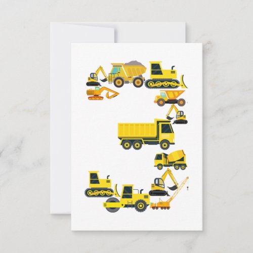 Construction Truck 3 Years Old Kid 3rd Birthday