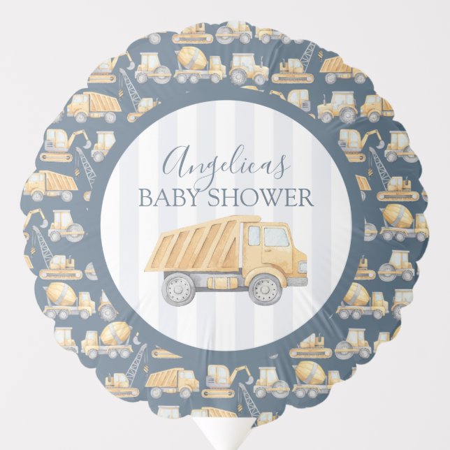 Construction Truck Baby Shower Balloon (Front)