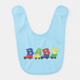 Construction Truck Baby Shower Bib