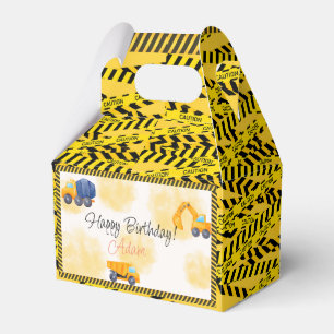construction truck birthday favor boxes