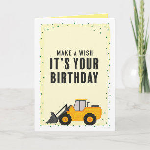 Construction Truck Birthday Greeting Card