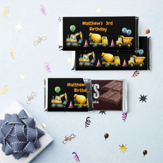 Construction truck Birthday Hershey's bar