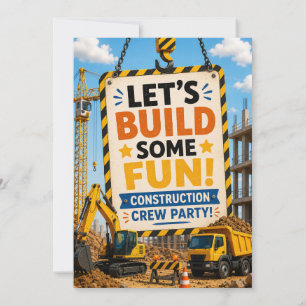 Construction Truck Birthday Invitation   Personali