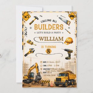 Construction Truck Birthday Invitation   Personali