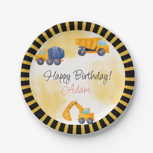  Construction Truck Birthday  Paper Plates