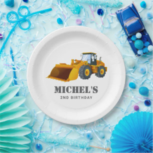 Construction Truck Birthday Party Decoration Paper Plates