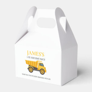 Construction Truck Birthday Party Favor Boxes