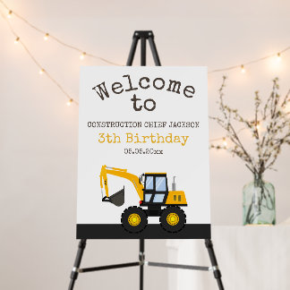 Construction Truck Birthday | Personalized Décor Foam Board