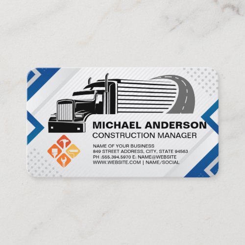 Construction Truck | Blue Collar Tools Business Card