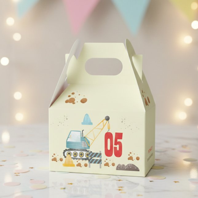 Construction truck boy birthday favor boxes (Creator Uploaded)