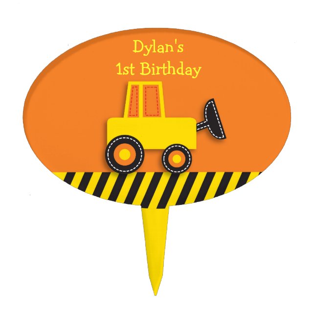 Construction Truck Cake Topper (Front)
