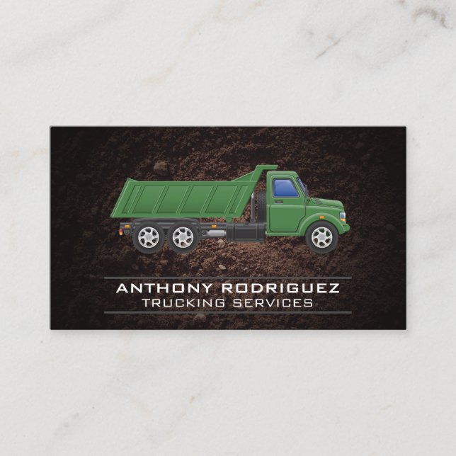 Construction Truck | Dirt Business Card (Front)