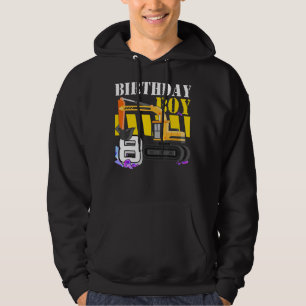 Construction Truck Excavator 8th Birthday Boy 8 Ye Hoodie