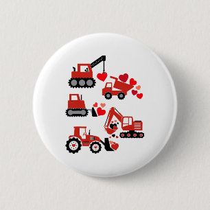 Construction Truck I Dig You Funny Kid Boy Toddler Button