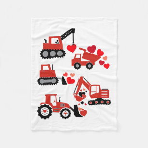 Construction Truck I Dig You Funny Kid Boy Toddler Fleece Blanket