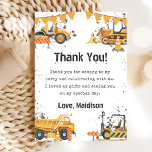 Construction Truck Kids Birthday Thank You Card<br><div class="desc">Construction Truck Kids Birthday Thank You Card</div>