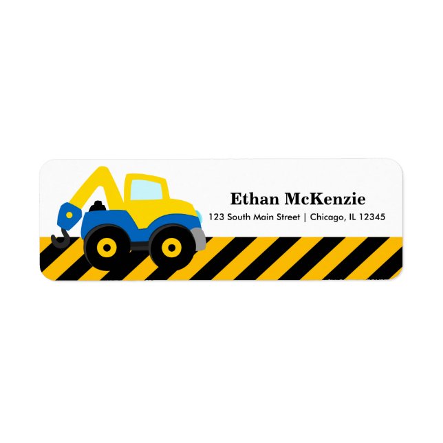 Construction Truck Label (Front)