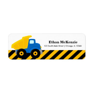 Construction Truck Label
