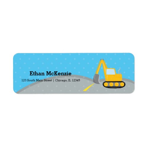 Construction truck label