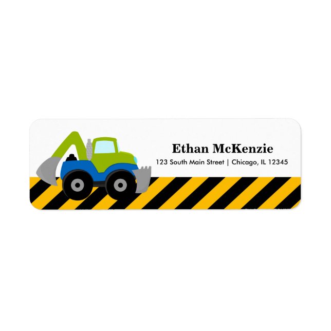 Construction Truck Label (Front)