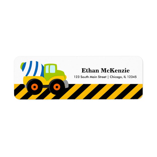 Construction Truck Label (Front)