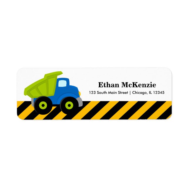 Construction Truck Label (Front)