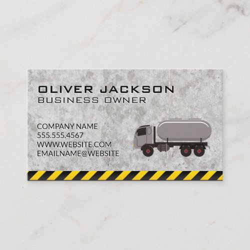 Construction  Truck Natural Gas Water Business Card