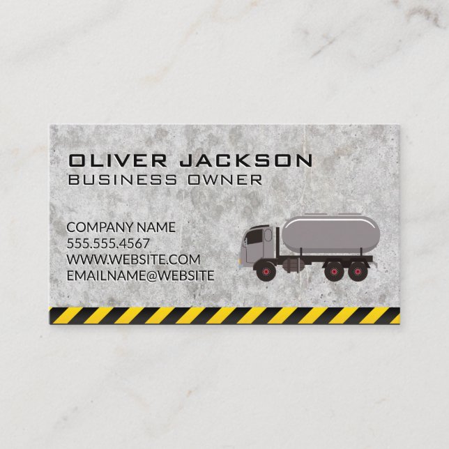 Construction | Truck Natural Gas Water Business Card (Front)