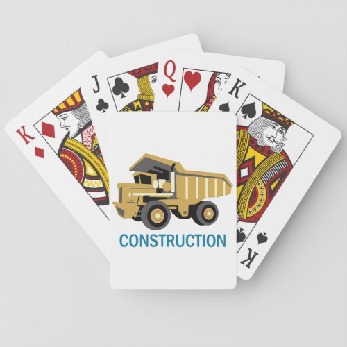 Construction Truck Playing Cards