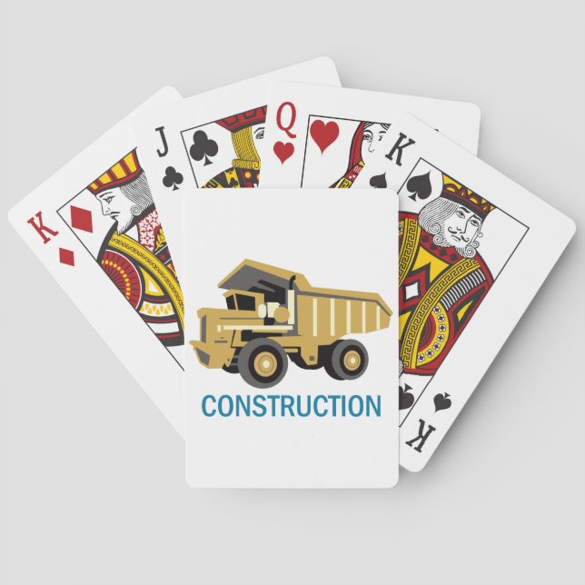 Construction Truck Poker Cards (Back)