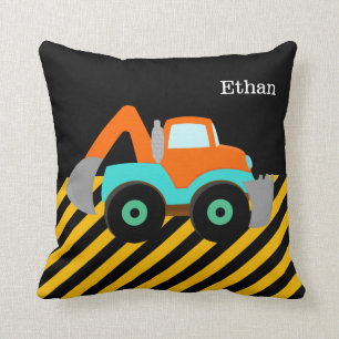 Construction Truck Throw Pillow