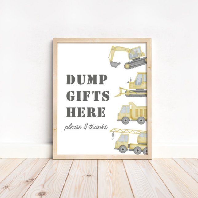 Construction Truck Vehicles Boys Birthday Sign (Creator Uploaded)