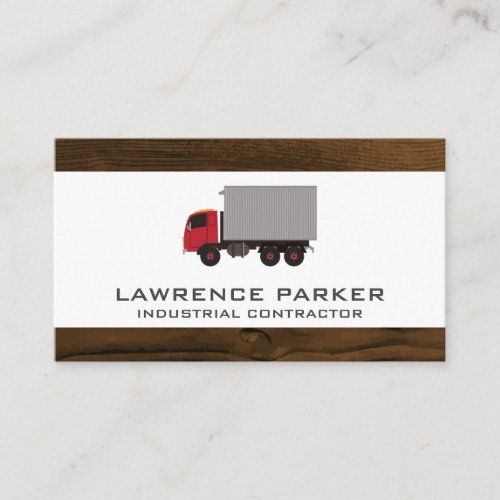 Construction Truck  Wood Trim Business Card