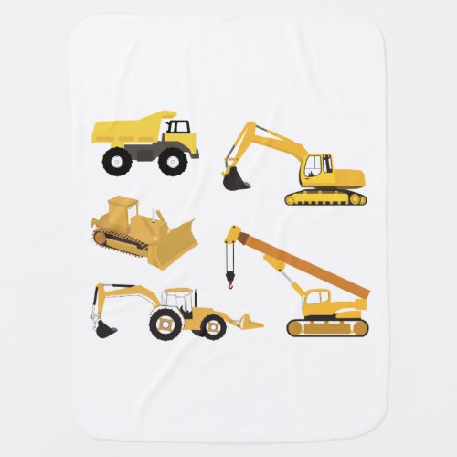 Construction Trucks Baby Blanket