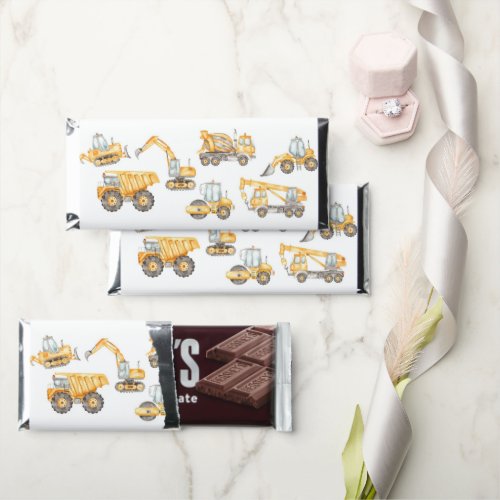 Construction Trucks Birthday Party Hershey Bar Favors