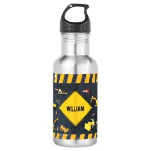 Construction Trucks Heavy Machinery School Stainless Steel Water Bottle