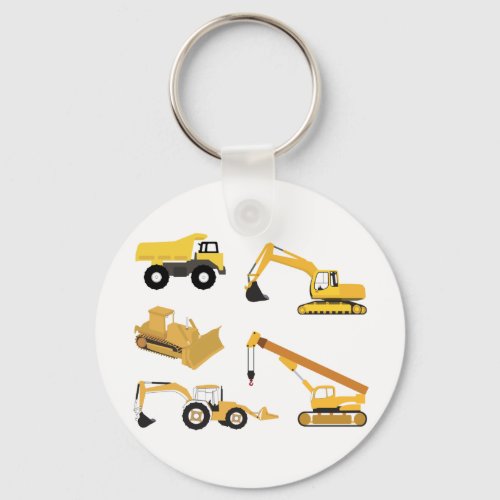 Construction Trucks Keychain