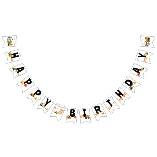 Construction Trucks Kids Birthday Party Bunting Flags