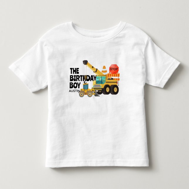 Construction Trucks |  Kids Birthday Party   Toddler T-shirt (Front)